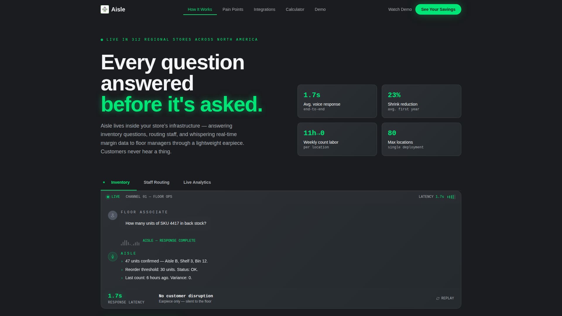 Aisle - Intelligent Retail Landing Page Template