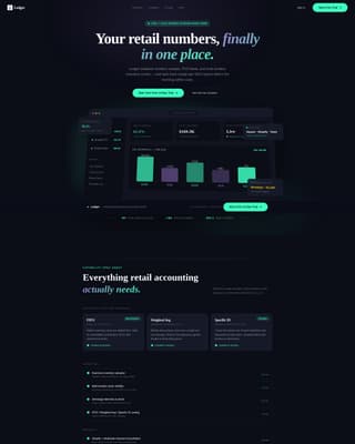 Ledger - Powerful Retail Accounting Landing Page Template