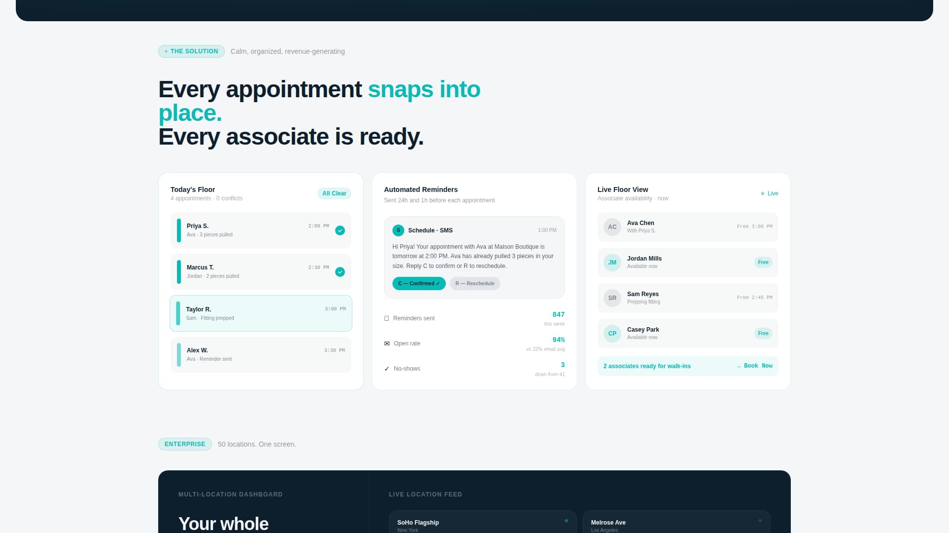 Schedule - Powerful Retail Landing Page Template