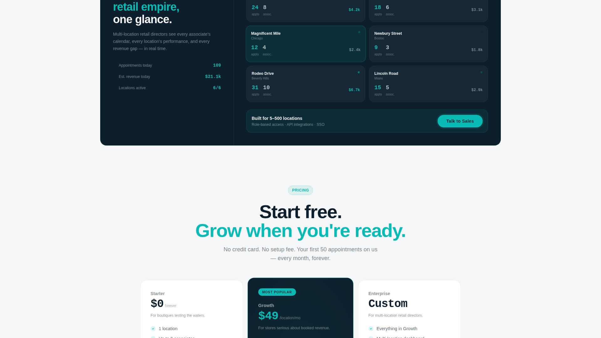 Schedule - Powerful Retail Landing Page Template