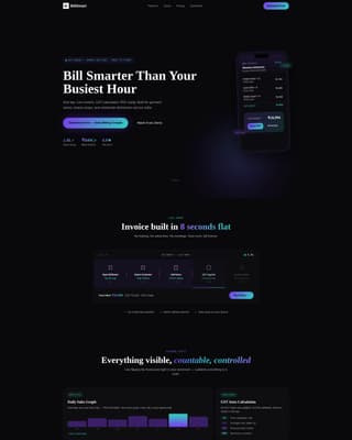 Billsmart - Powerful Invoicing Landing Page Template