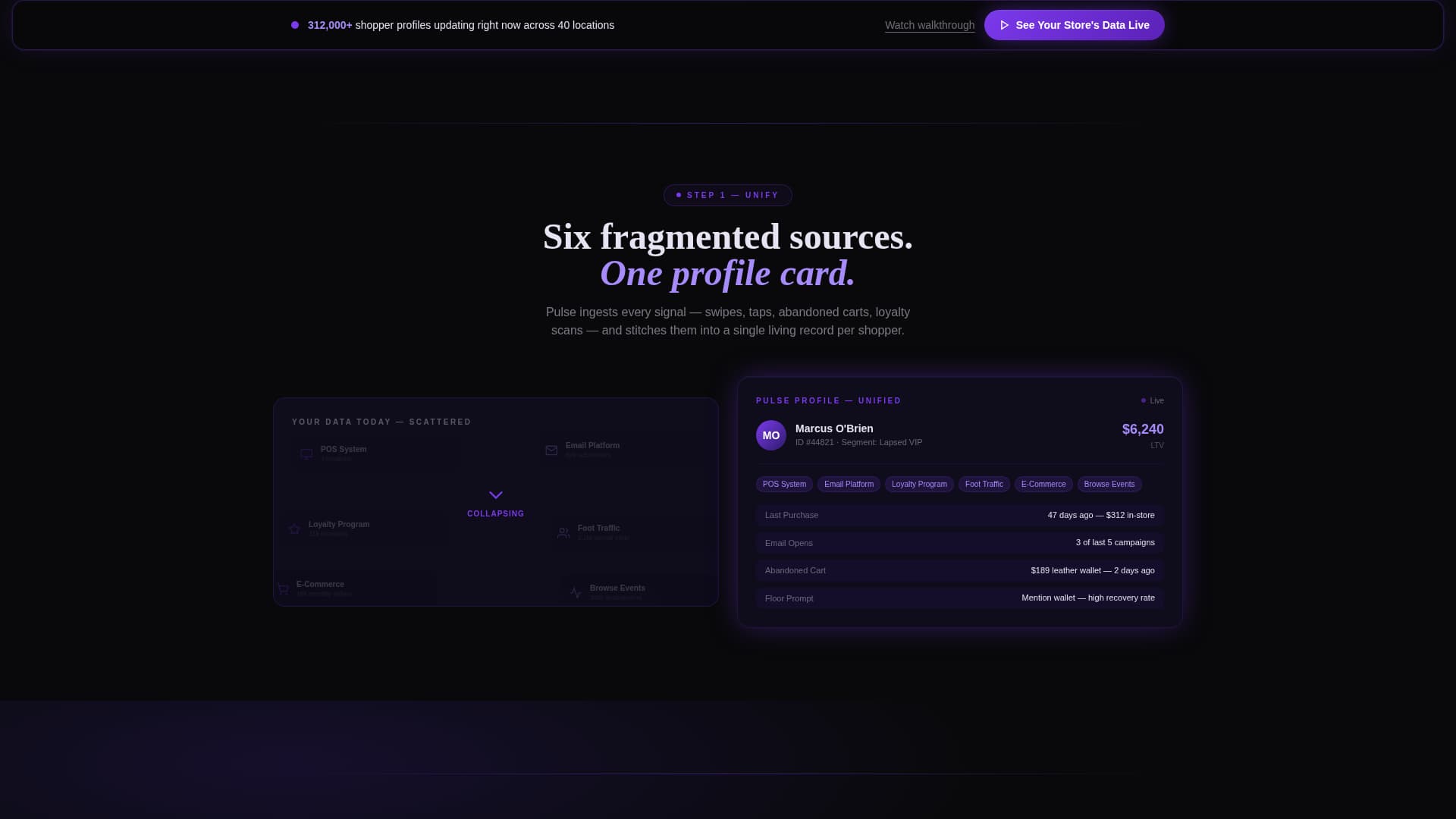 Pulse - Kinetic Retail Landing Page Template