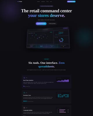 Portal - Powerful Retail Landing Page Template