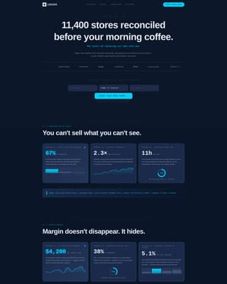 Ledger - Powerful Retailer ERP Landing Page Template