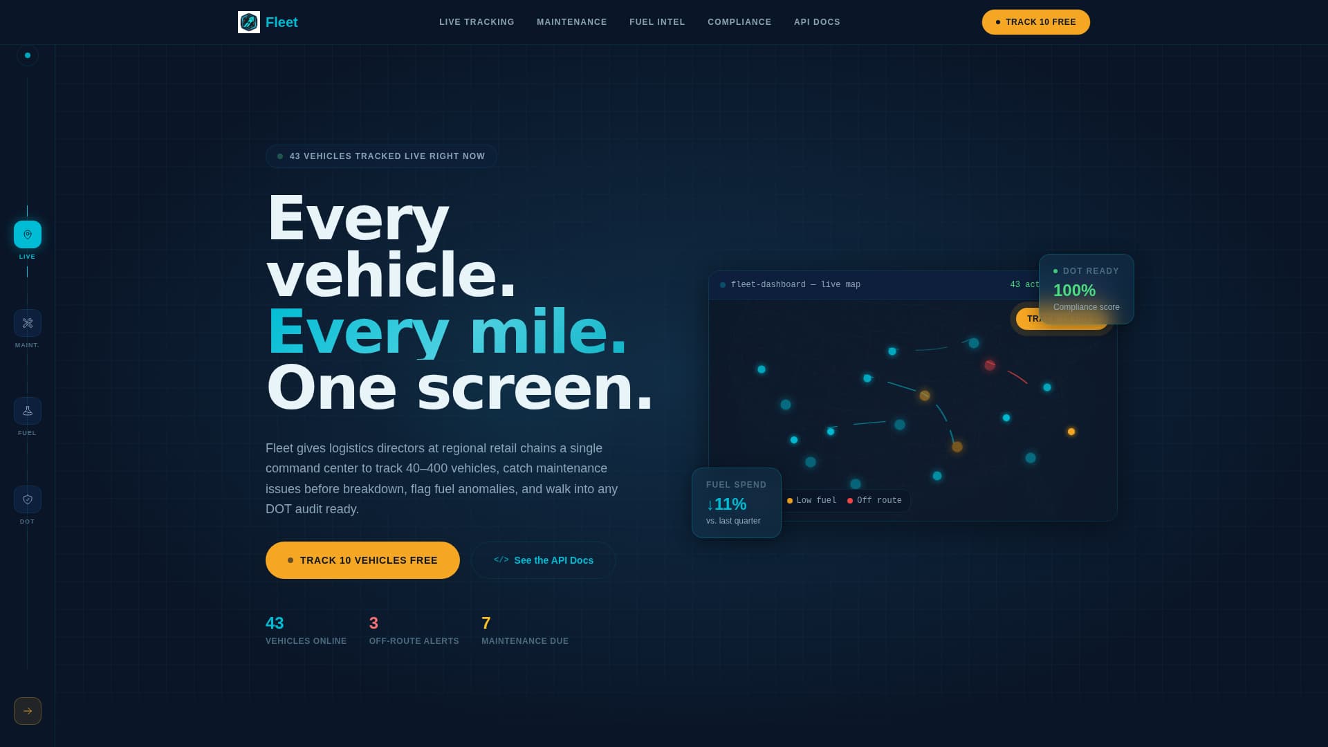 Fleet - Powerful Retail Fleet Landing Page Template