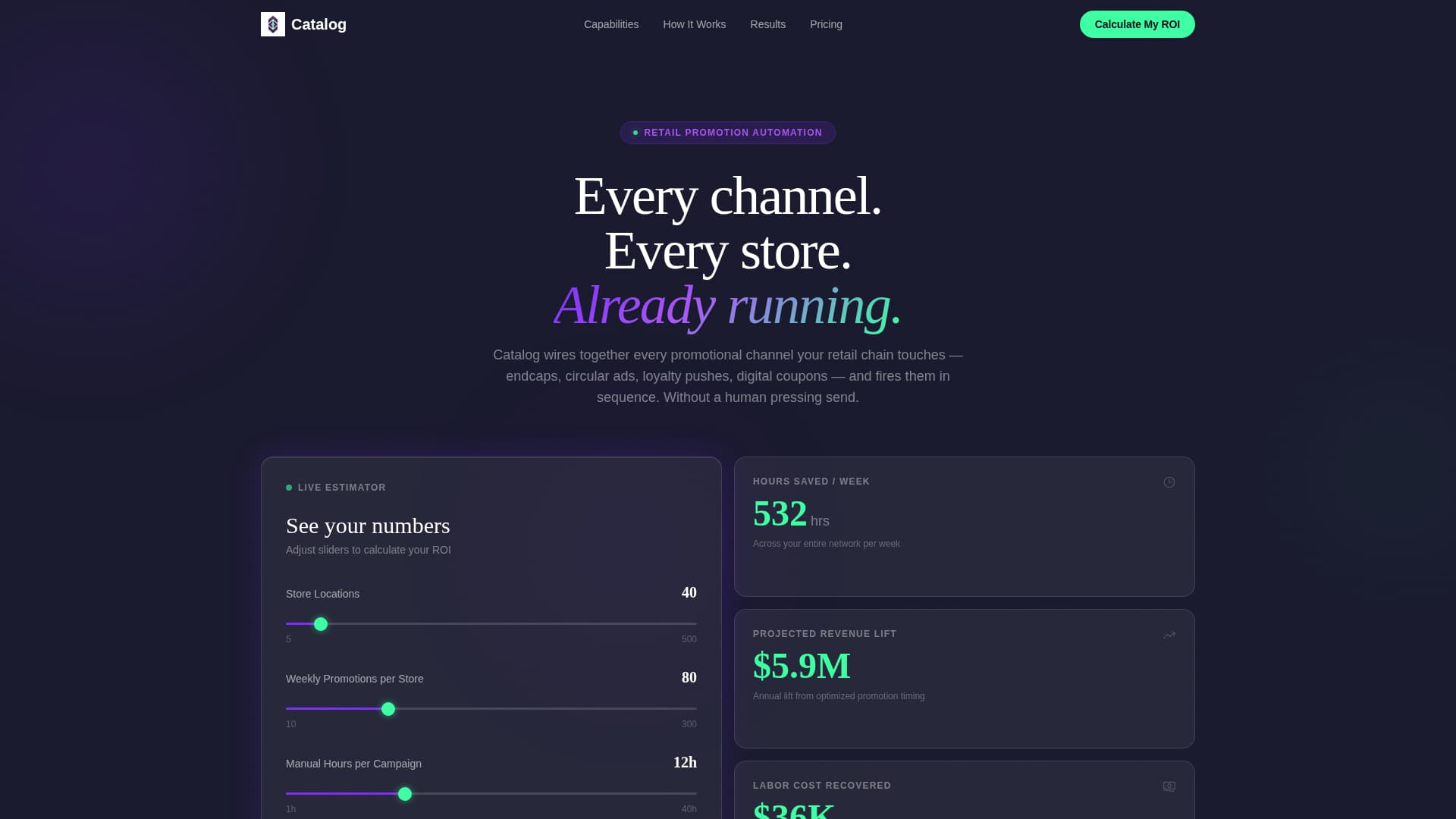 Catalog - Powerful Retail Automation Landing Page Template