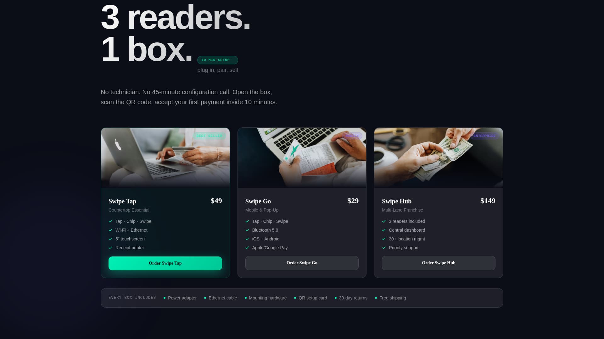 Swipe - Frictionless Payment Landing Page Template