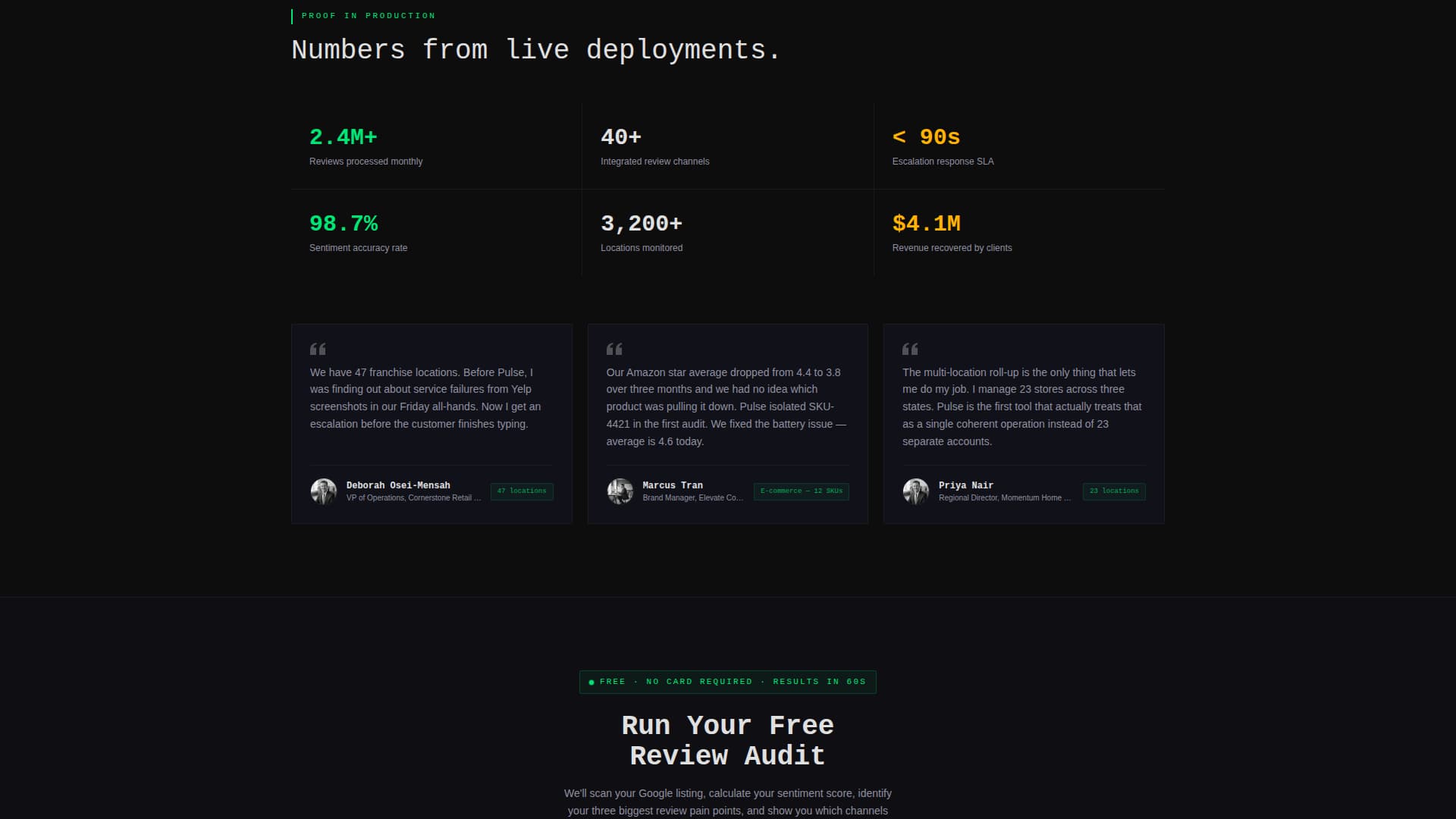 Pulse - Dynamic Retail Landing Page Template