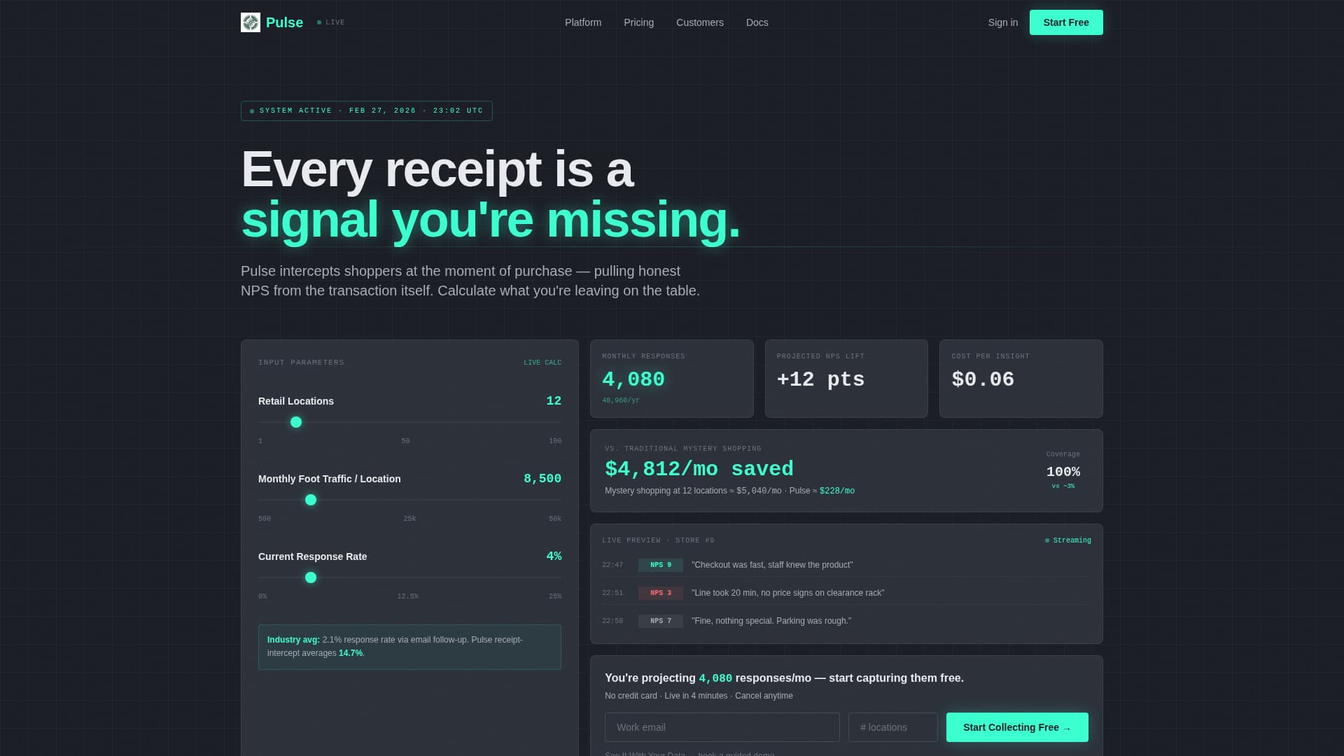 Pulse - Realtime Retail Landing Page Template