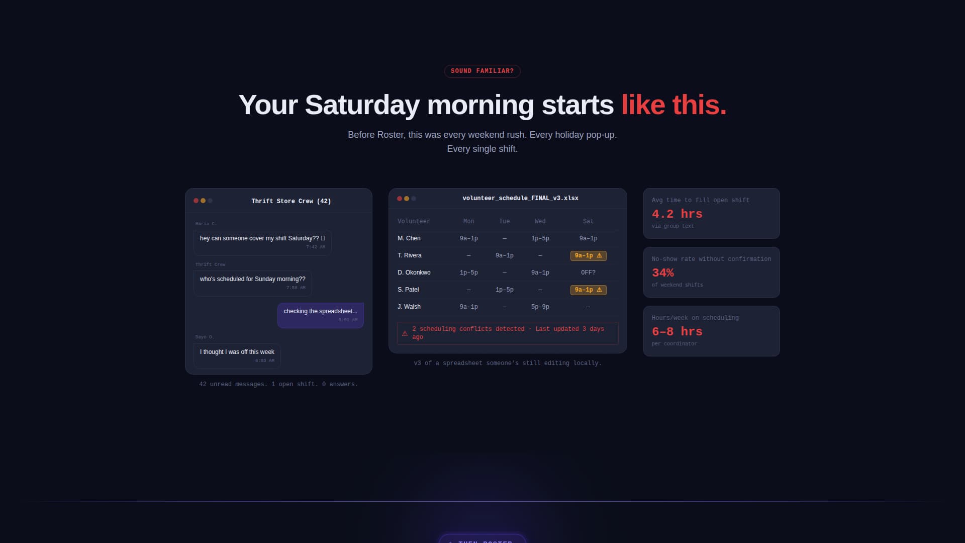 Shift — Agile Volunteer Ops Landing Page Template