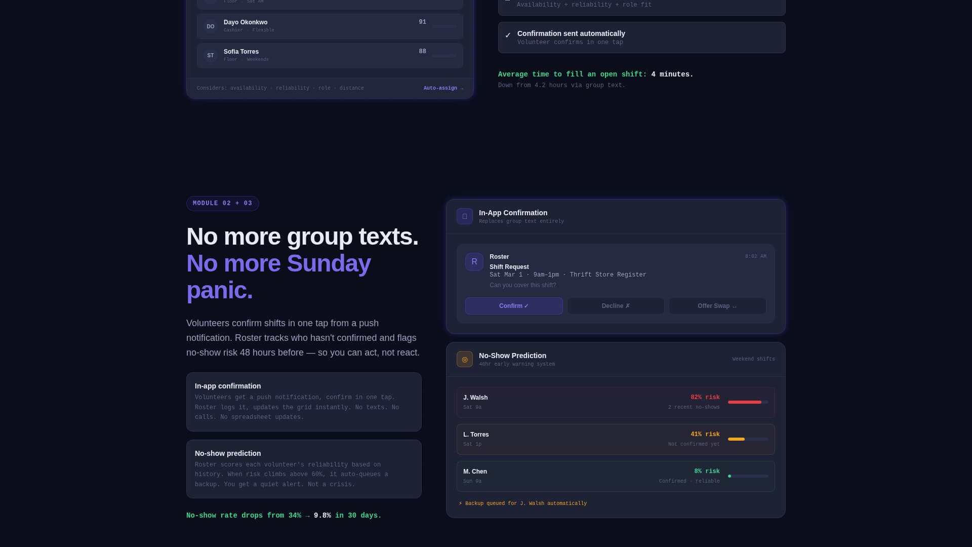 Shift — Agile Volunteer Ops Landing Page Template