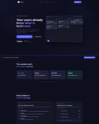 Upvote - Dynamic Roadmap Landing Page Template