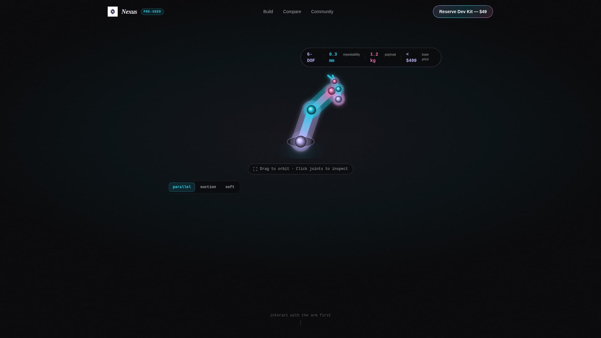 Nexus - Affordable Robotics Landing Page Template