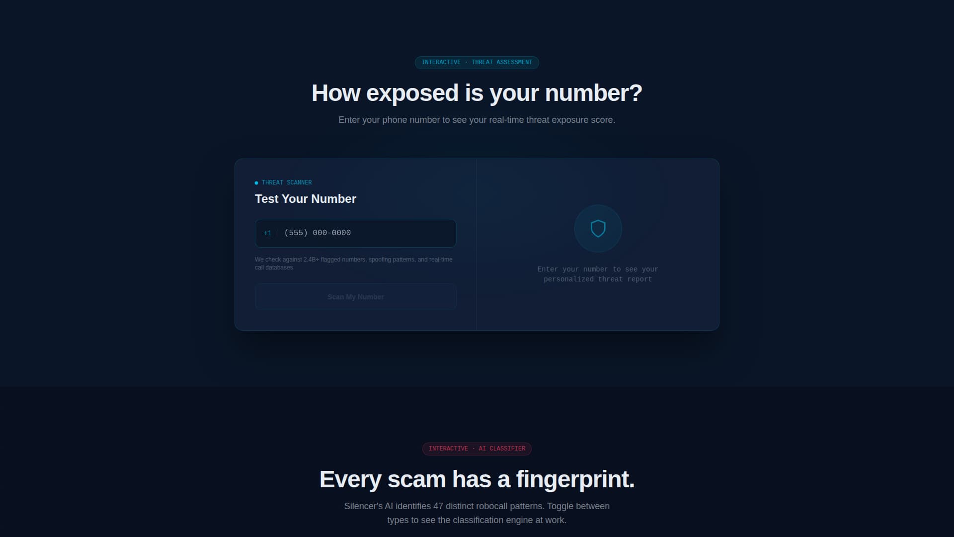 Silencer - Powerful Robocall Blocking Landing Page Template