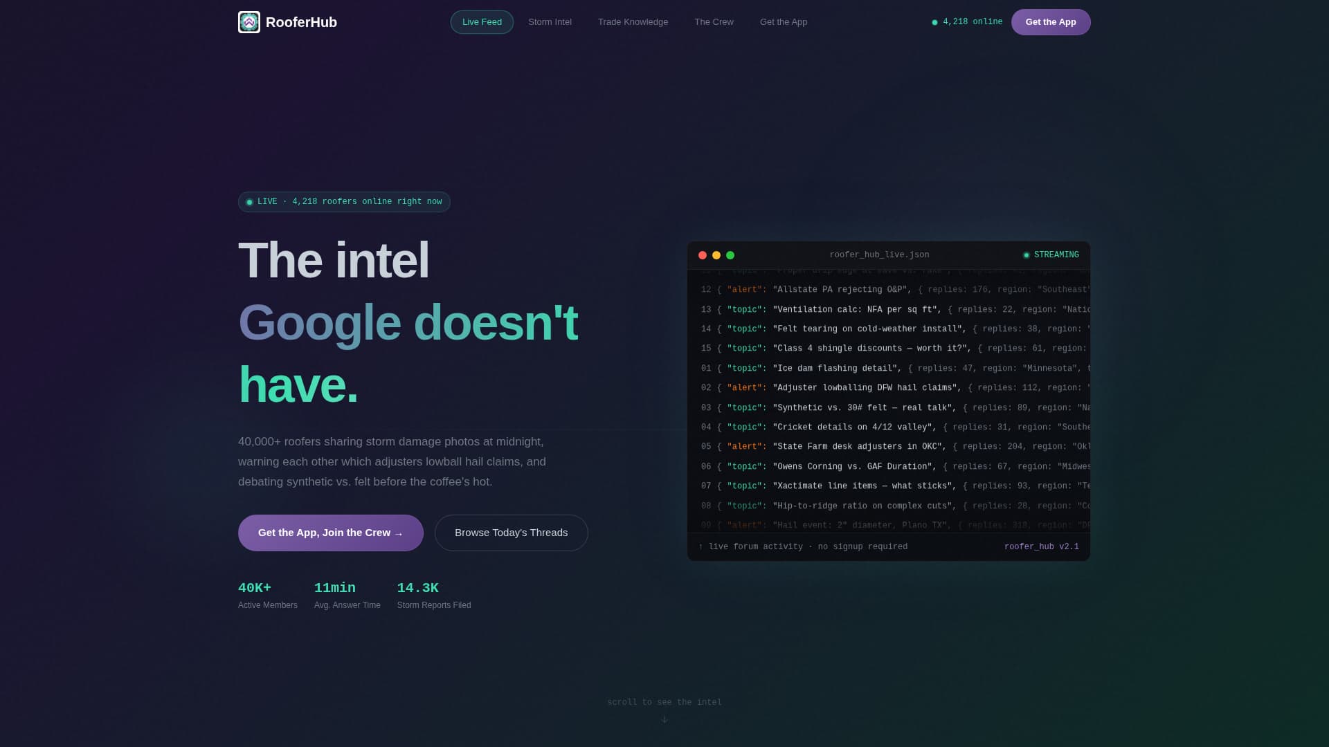 Rooferhub - Powerful Community Landing Page Template