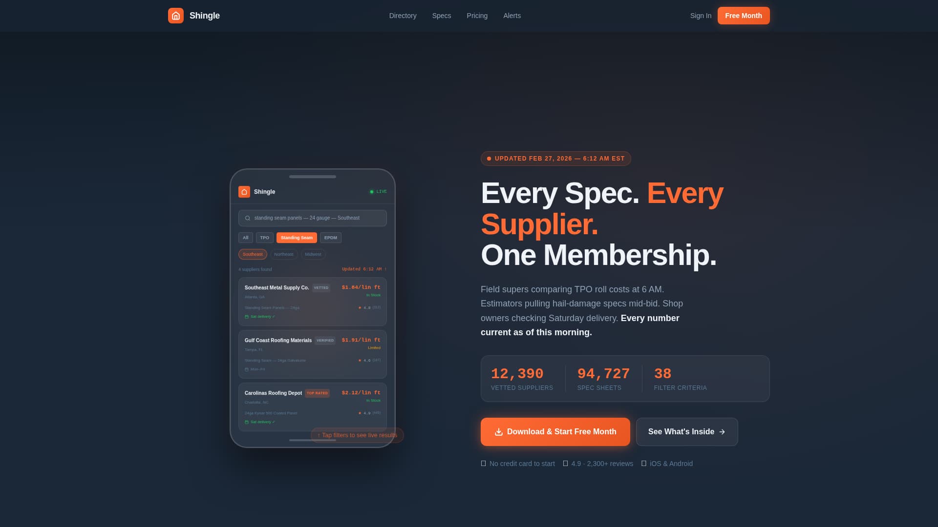 Shingle - Powerful Roofing Landing Page Template