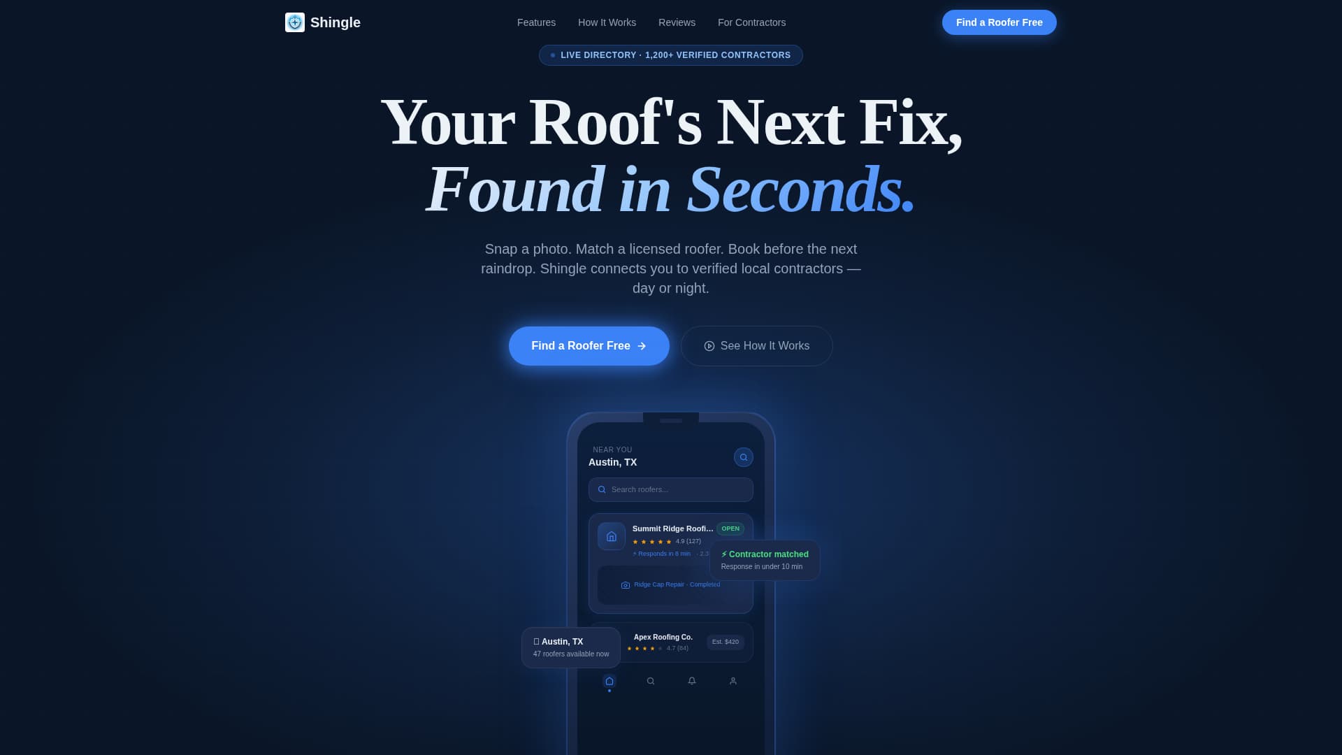 Ridge — Roof Installation Landing Page Template