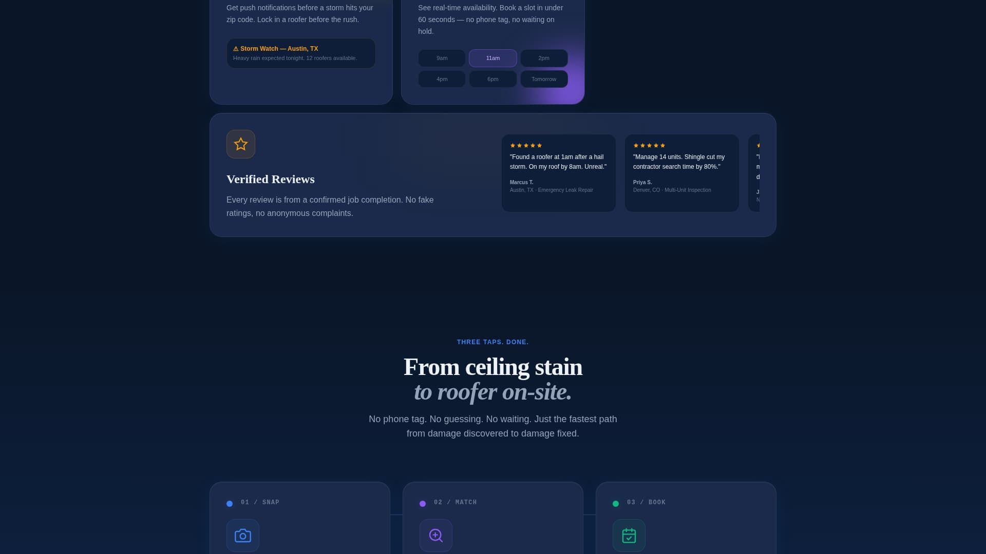 Ridge — Roof Installation Landing Page Template