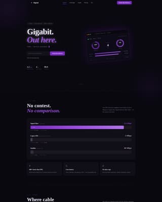 Signal - Gigabit Rural Internet Landing Page Template