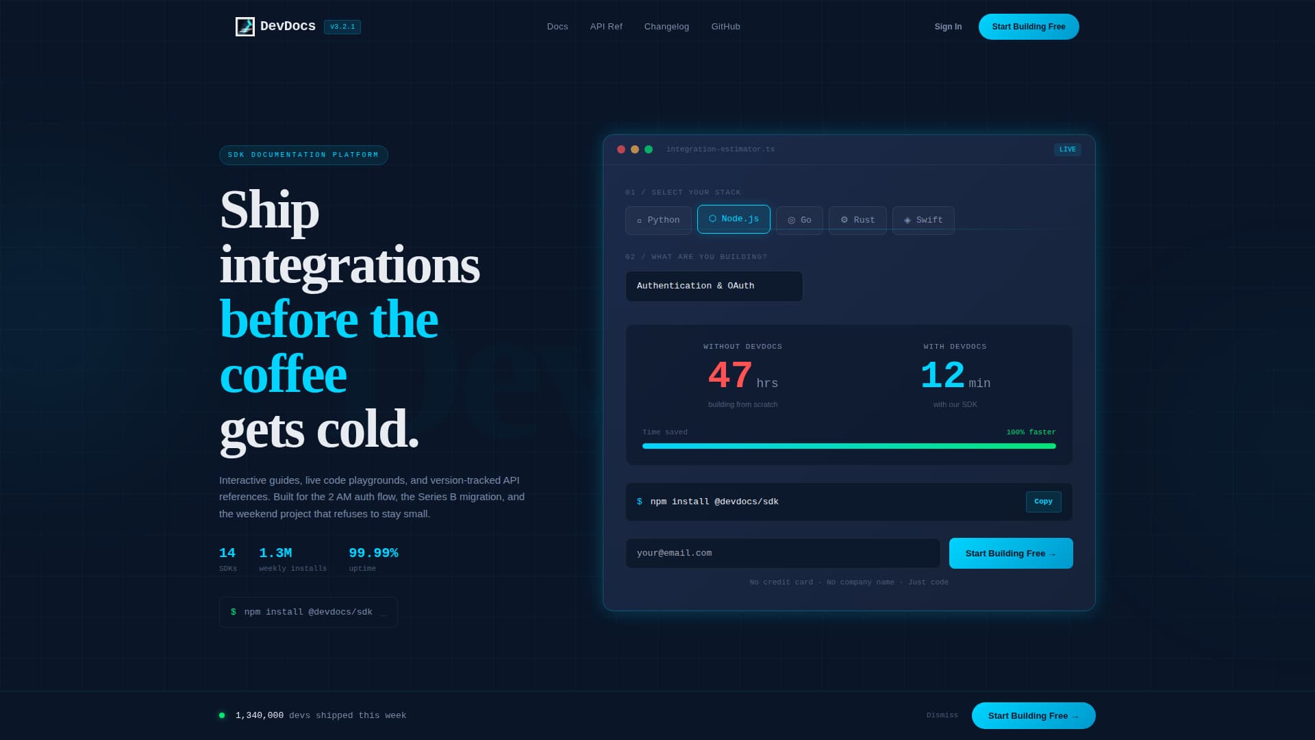 Invoke - Velocity SDK Landing Page Template
