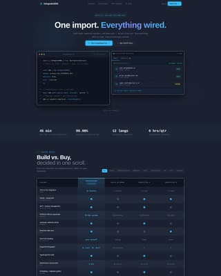 Integrate - Powerful SDK Landing Page Template