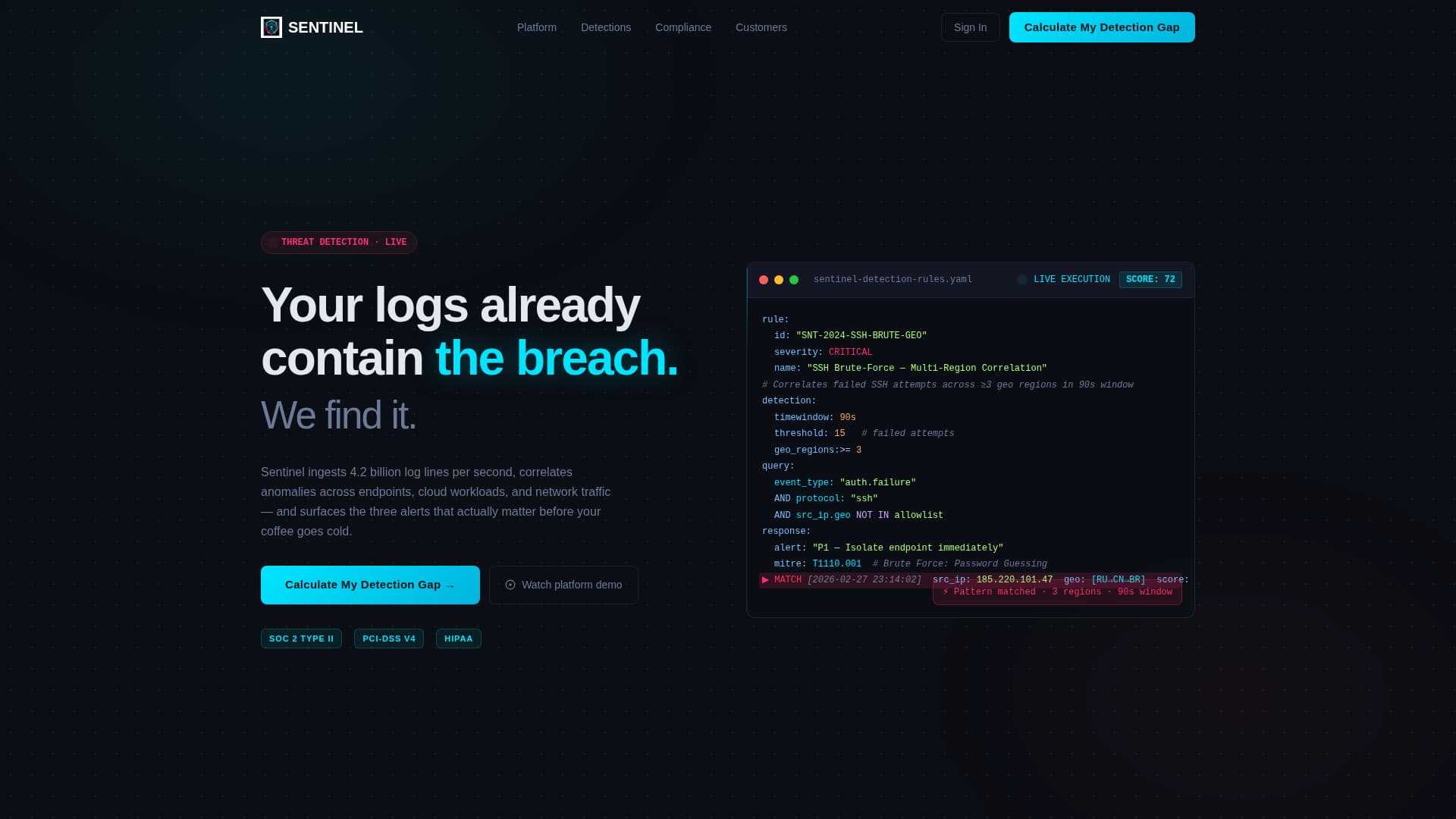 Aegis — Cyber Defense Landing Page Template