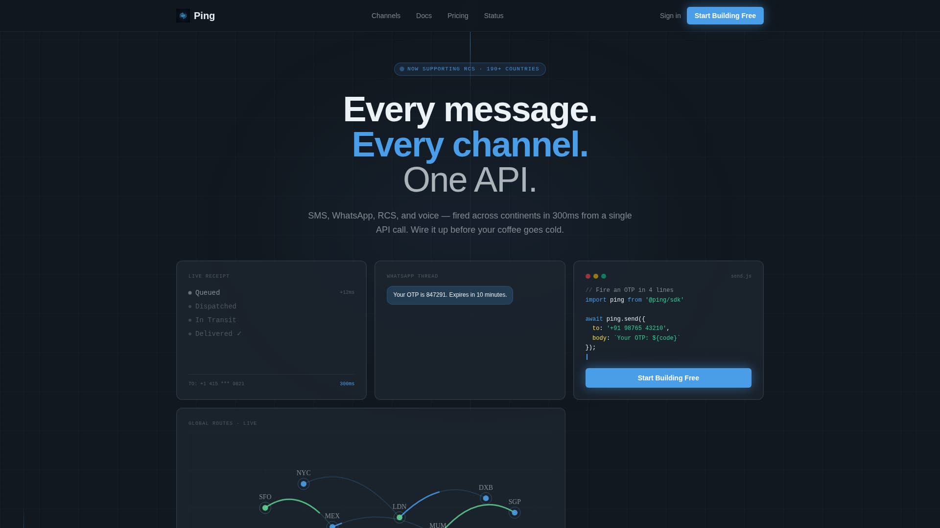 Ping - Instant Messaging Landing Page Template
