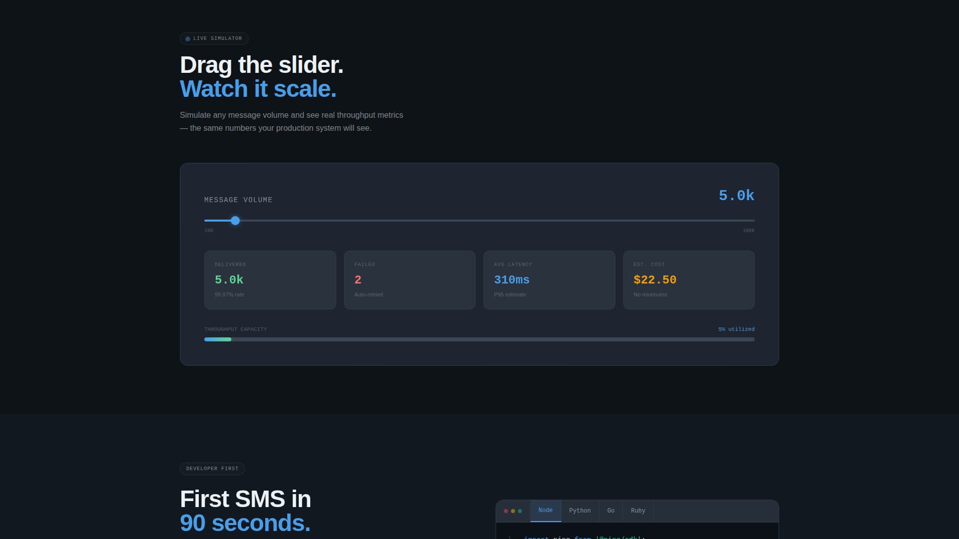 Ping - Instant Messaging Landing Page Template
