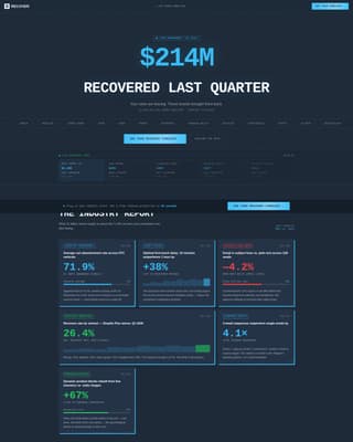 Recover - Precision Cart Recovery Landing Page Template
