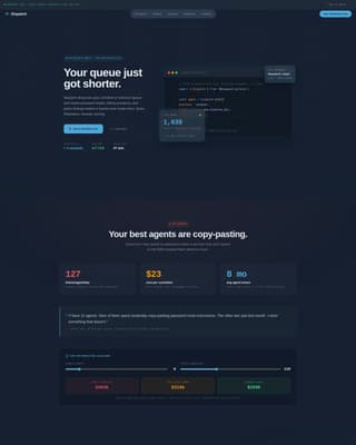 Dispatch - Relentless Helpdesk Landing Page Template