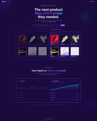 Pulse - High Velocity Recommendation Landing Page Template