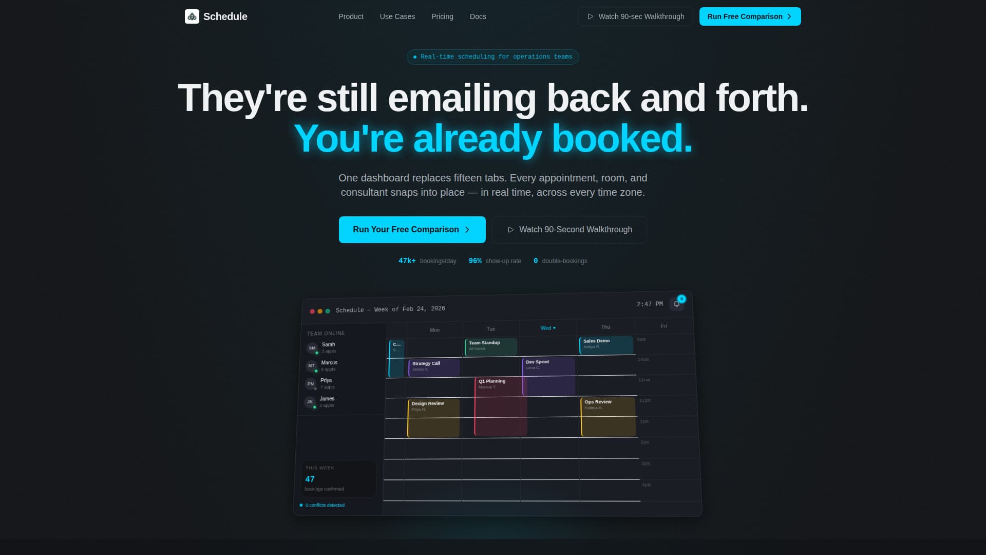 Schedule - Powerful Booking Landing Page Template