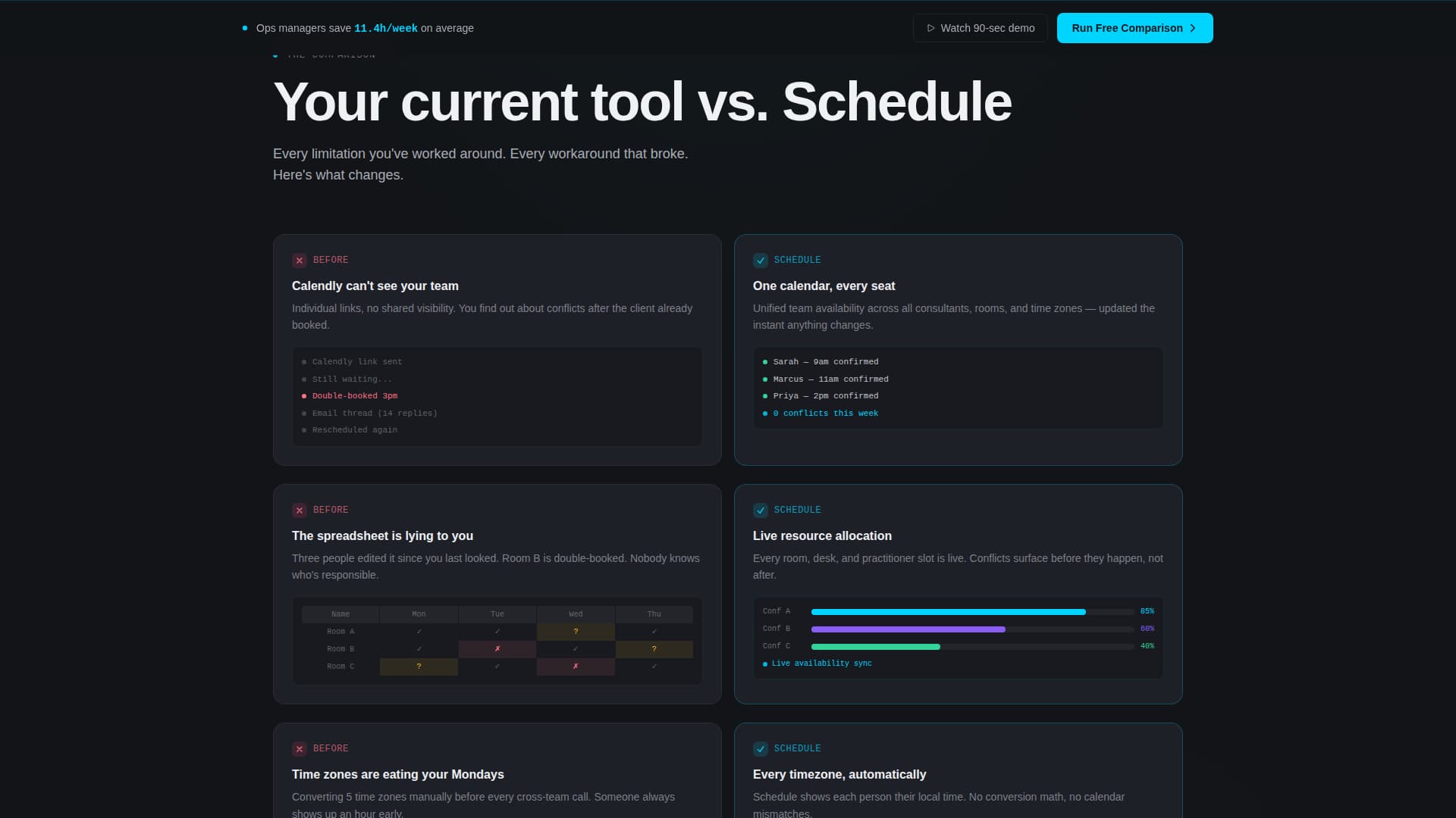 Schedule - Powerful Booking Landing Page Template
