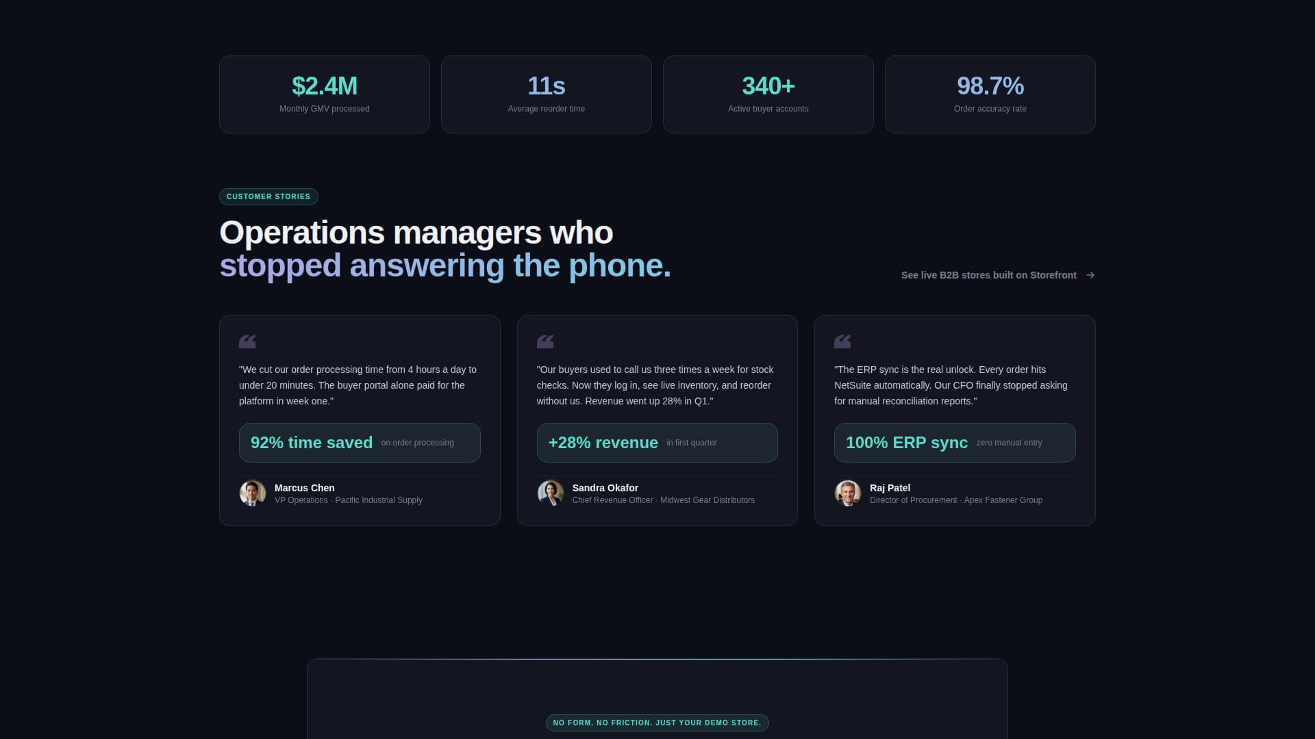 Storefront - Powerful B2B Landing Page Template