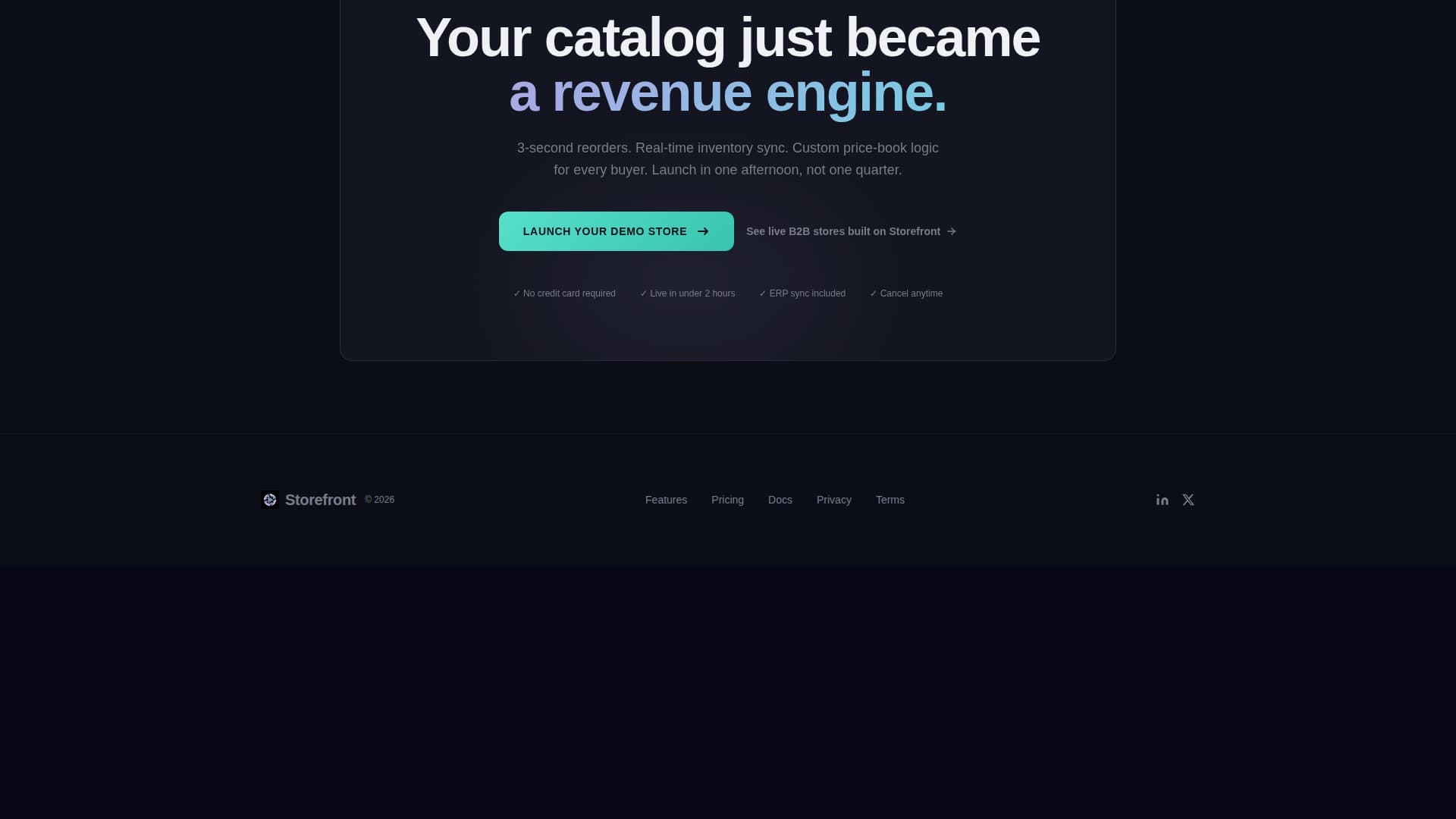 Storefront - Powerful B2B Landing Page Template