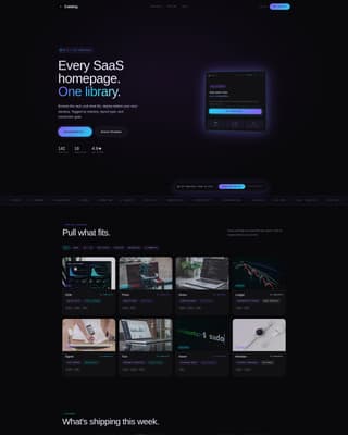 SaaS Product Homepage Library & Feature Showcase Website Template