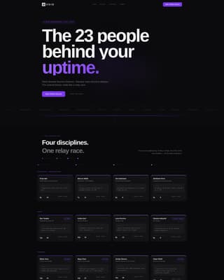 SaaS Company Team & Engineering Profiles Website Template