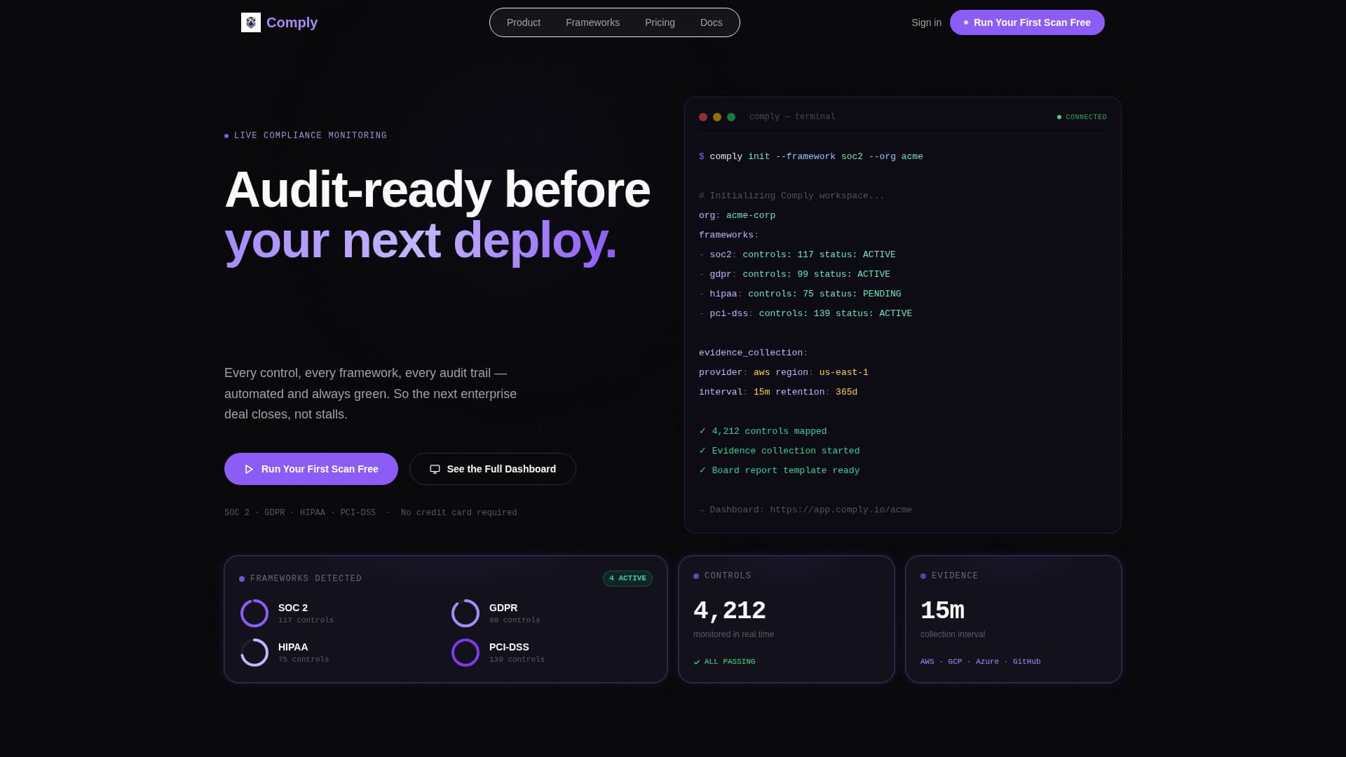 Audit — Robust Compliance Landing Page Template
