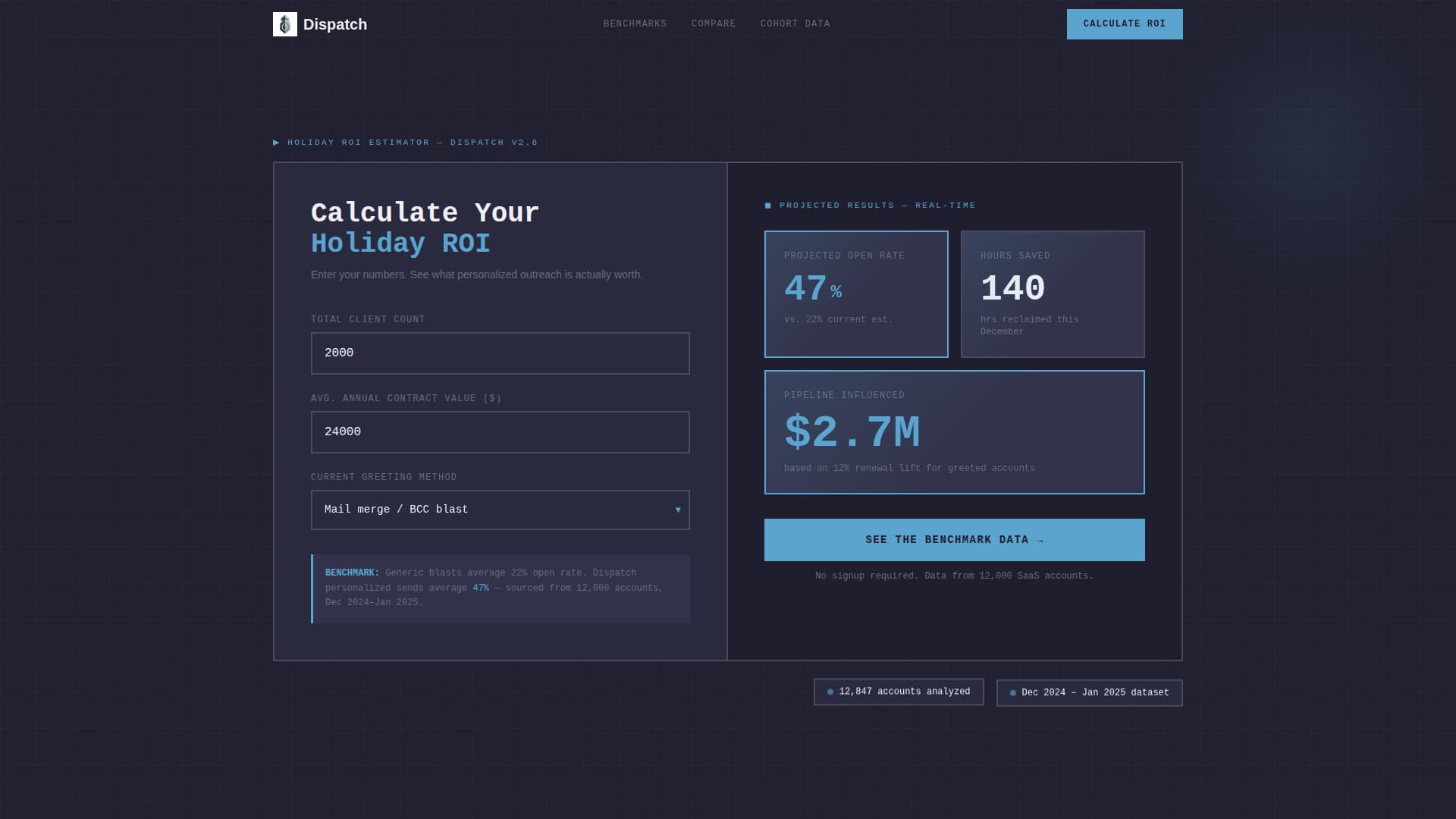 Dispatch - Intelligent Greeting Landing Page Template