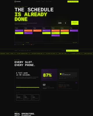 Schedule - Powerful Staffscheduling Landing Page Template