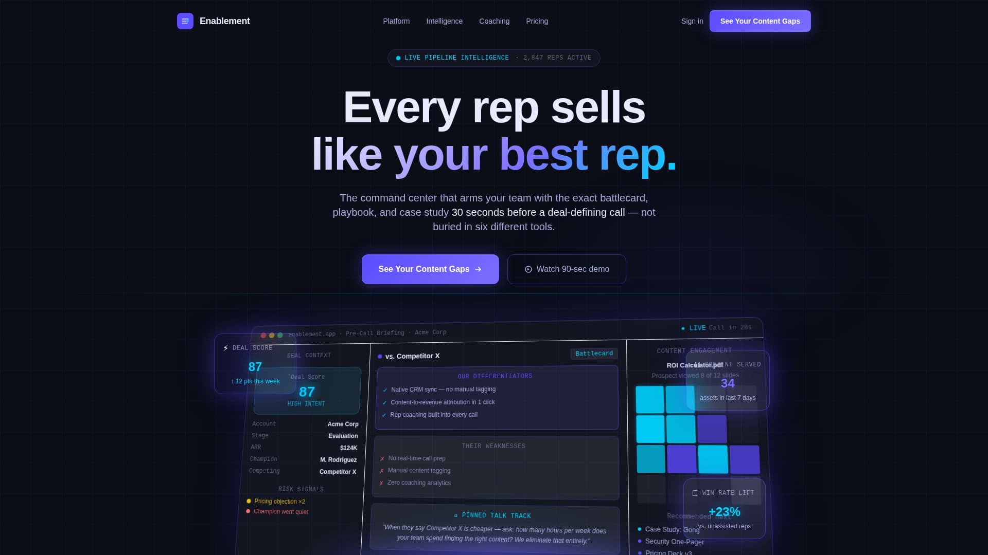 Enablement - Powerful Salesenablement Landing Page Template