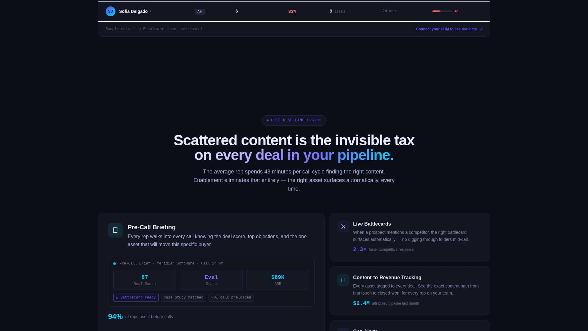 Enablement - Powerful Salesenablement Landing Page Template