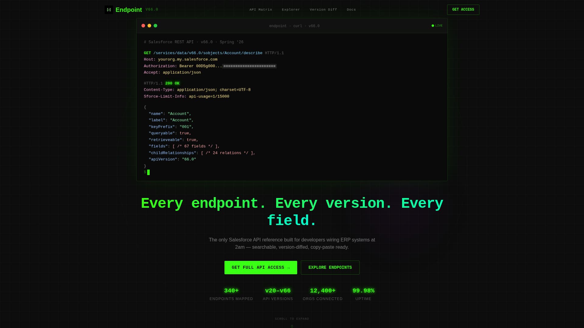Endpoint - Powerful API Reference Landing Page Template