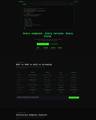 Endpoint - Powerful API Reference Landing Page Template