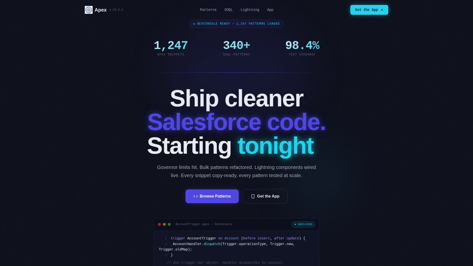 Apex - Dynamic Salesforce Landing Page Template