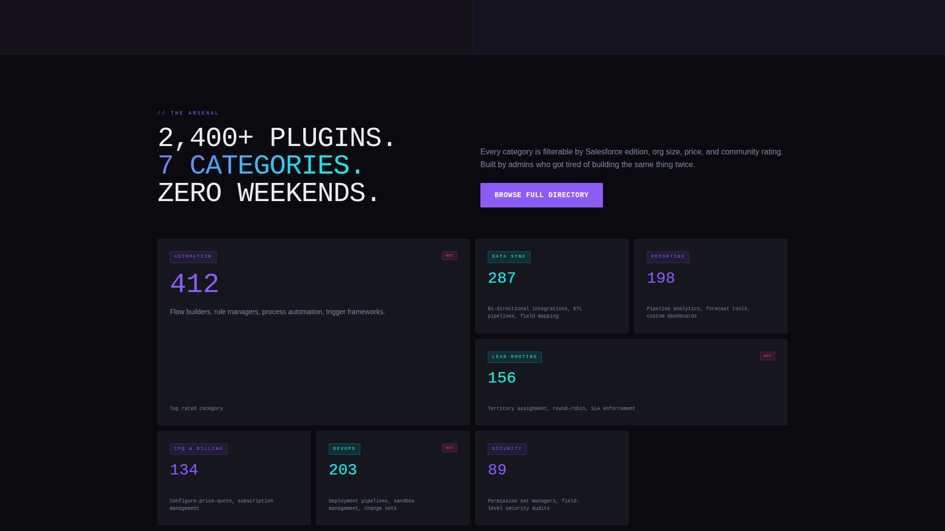 Forge - Electric Plugindirectory Landing Page Template