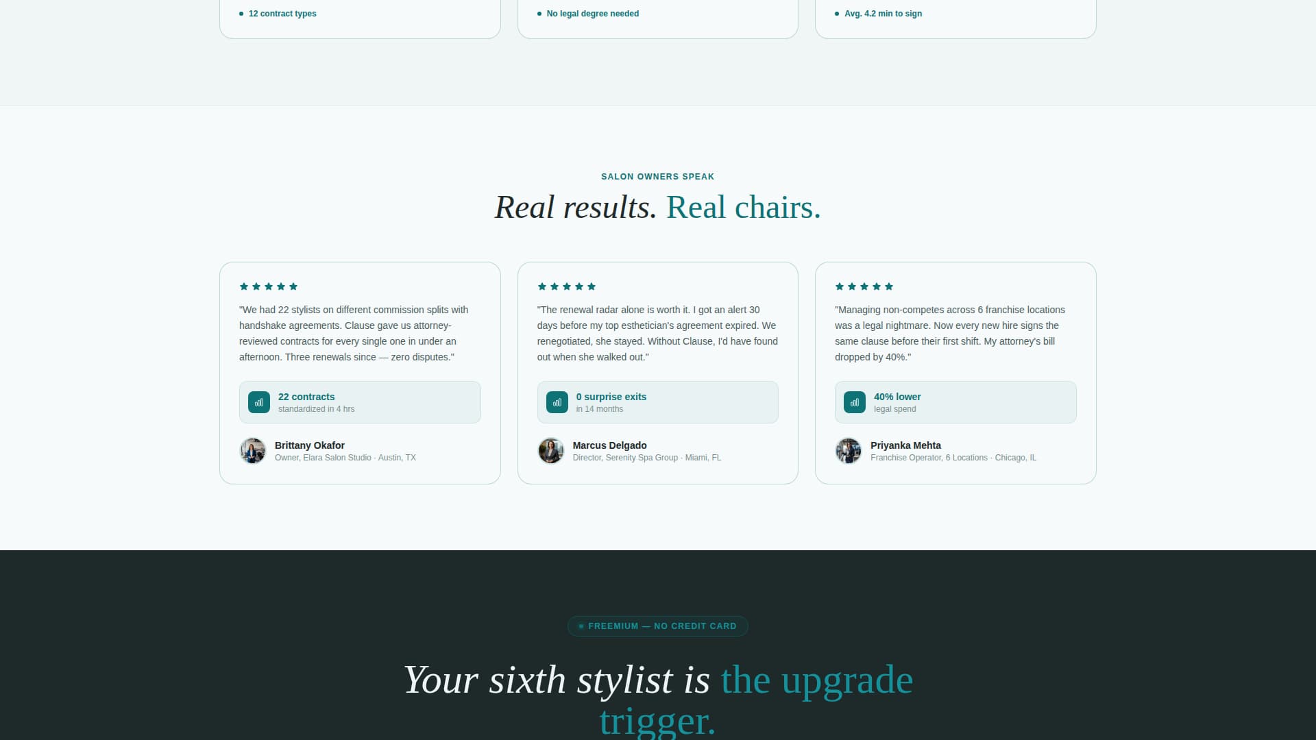 Clause - Streamlined Salonspa Landing Page Template