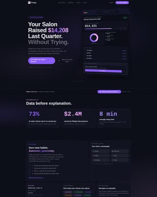 Pledge - Powerful Salonspa Landing Page Template