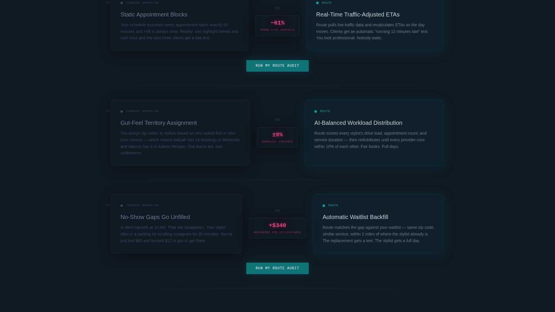 Route - Intelligent Salonspa Landing Page Template