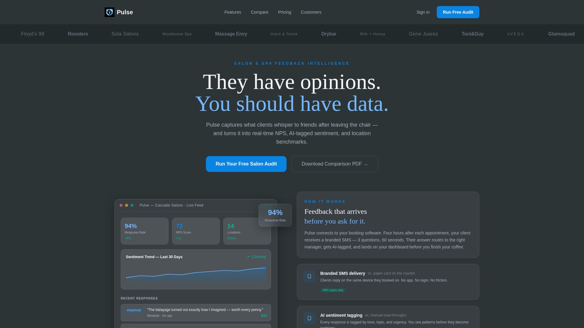 Pulse - Powerful Salonspa Landing Page Template